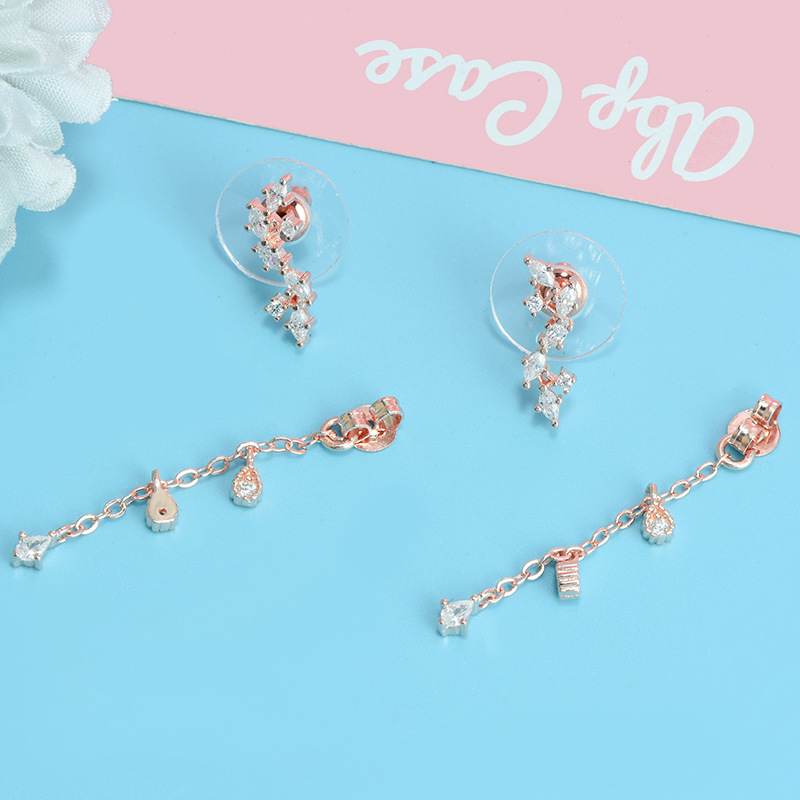 Memories Of Park Shin Hye With Earrings Korean Version Of The New Fashion Tassels Beautiful Back Hanging Earrings