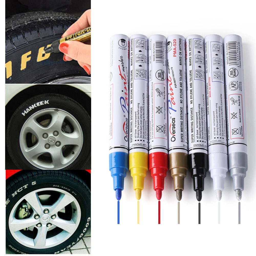 Metal color paint pen white marker pen tire pen DIY hand account pen sign in pen - Image 14