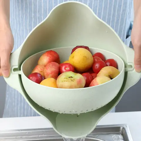 Kitchen Laundry Organizer Thickening Home Plastic Rice Friut Bowl
