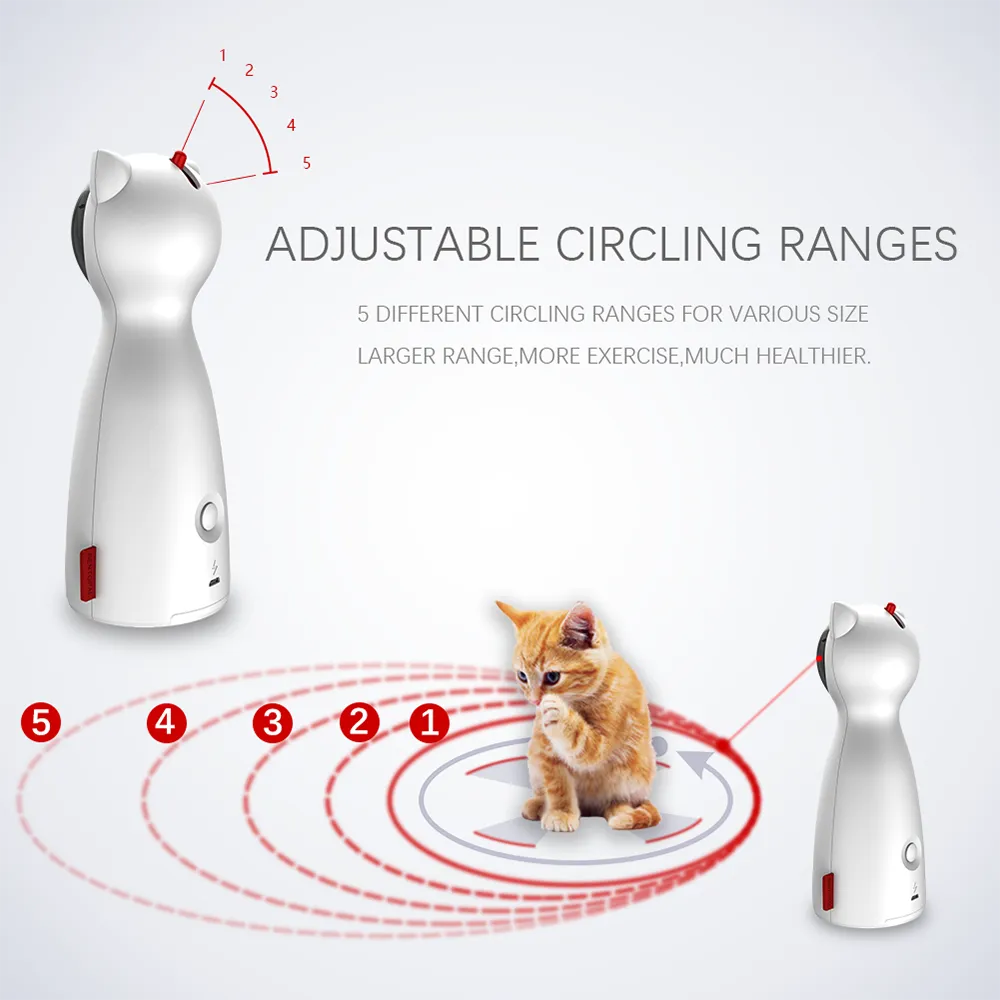 Creative Cat Pet LED Laser Funny Toy Smart Automatic Cat Exercise Training Entertaining Toy – image 2