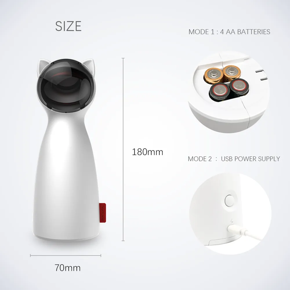 Creative Cat Pet LED Laser Funny Toy Smart Automatic Cat Exercise Training Entertaining Toy – image 4