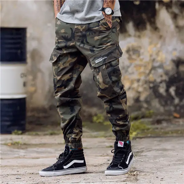 Men Fashion Streetwear Pants Mens Jogger Camo Harem Street