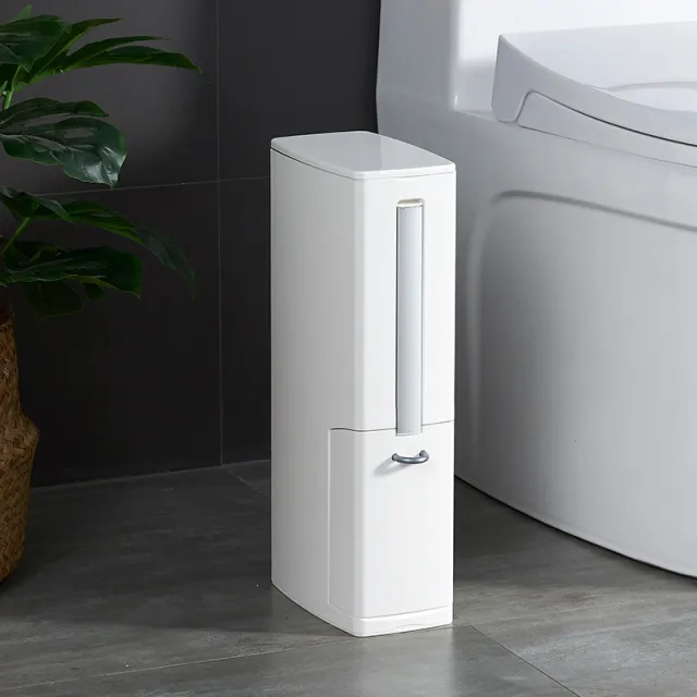 Creative Toilet Brush Trash Cans Garbage Bag Set White - Shop at LoveMi