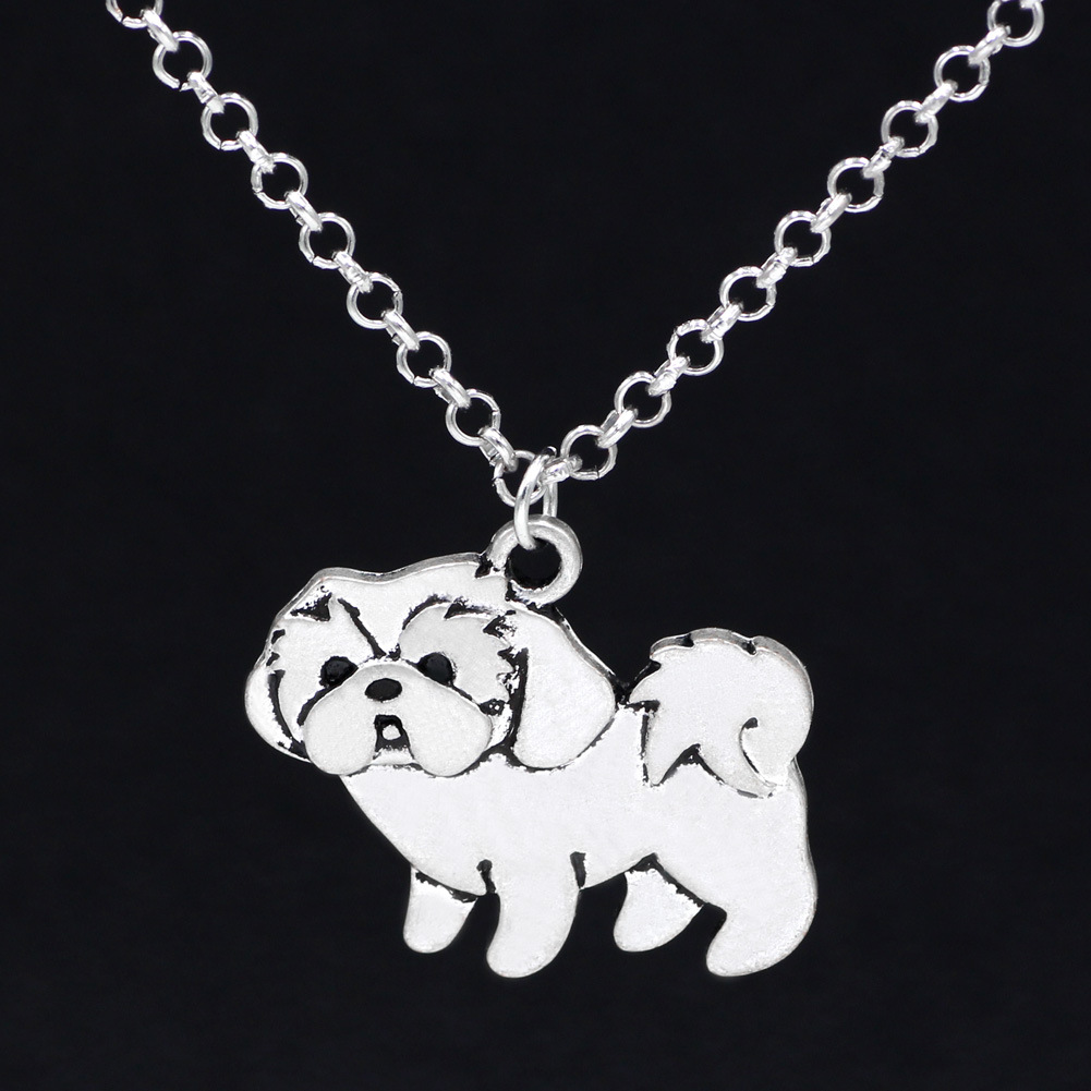 Korean version of simple cute dog pendant fashion necklace accessories