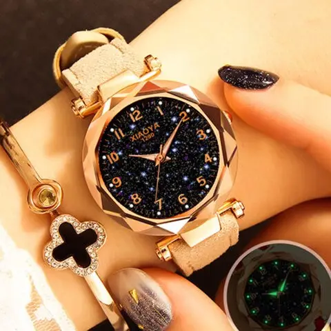 Mode Frauen Uhren Beste Verkaufen Star Sky Zifferblatt Uhr