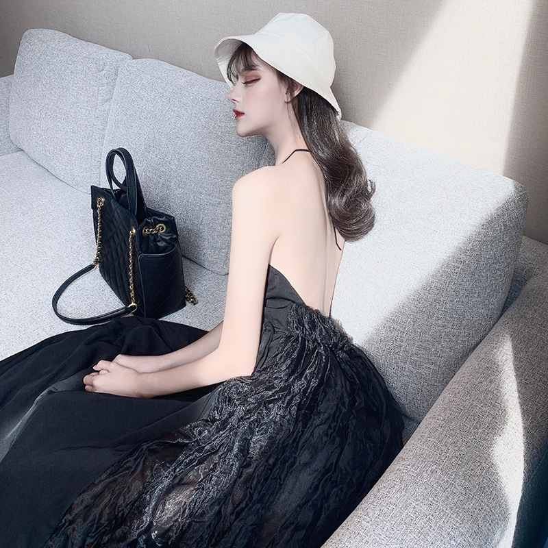 High waist mesh dress