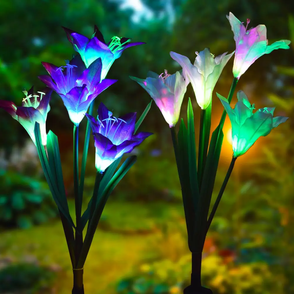 Outdoor Solar Garden Light Waterproof 7 LED Colorful Color