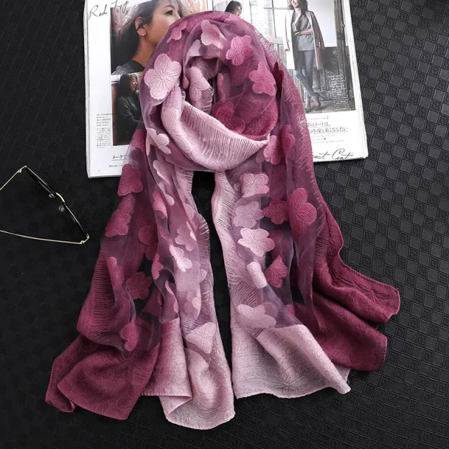 Floral summer sunscreen scarf 1Style - Shop at LoveMi