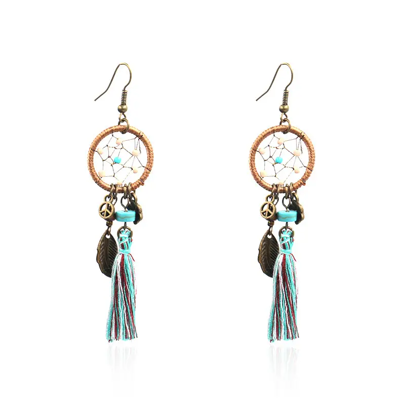 Dream catcher tassel earrings