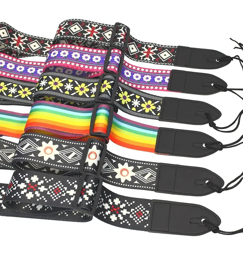 Printed strap color guitar shoulder