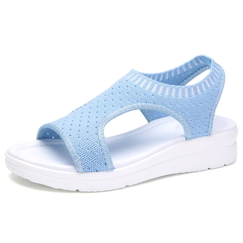 Sporty casual flat sandals - Blue