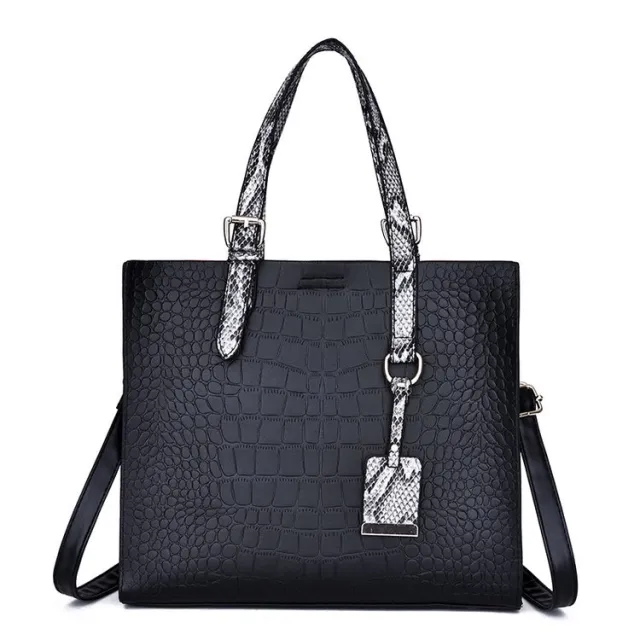 Diagonal cross bag Solid color stone tote bag Black - Shop at LoveMi