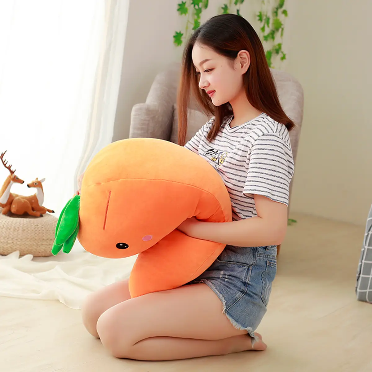 Down cotton carrot pillow