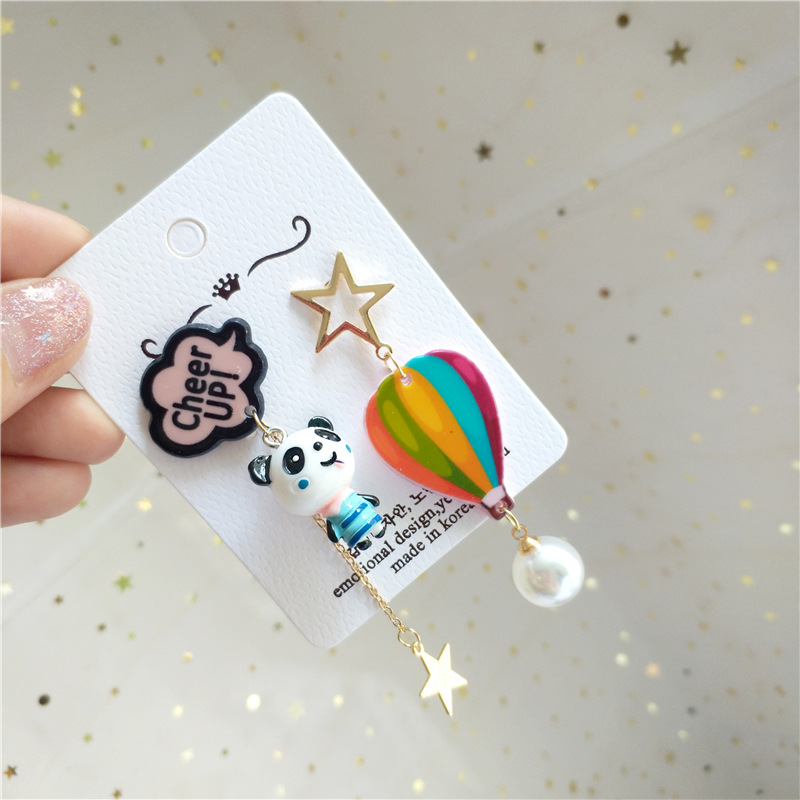 Acrylic circus cartoon earrings