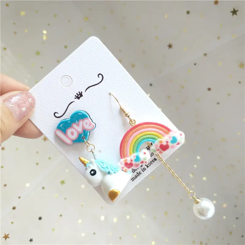 Acrylic circus cartoon earrings