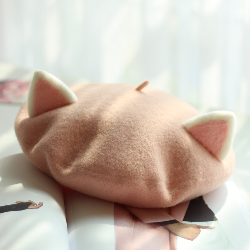 Cat ears beret