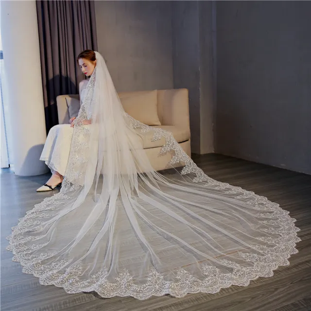 Long veil Rice White - Shop at LoveMi