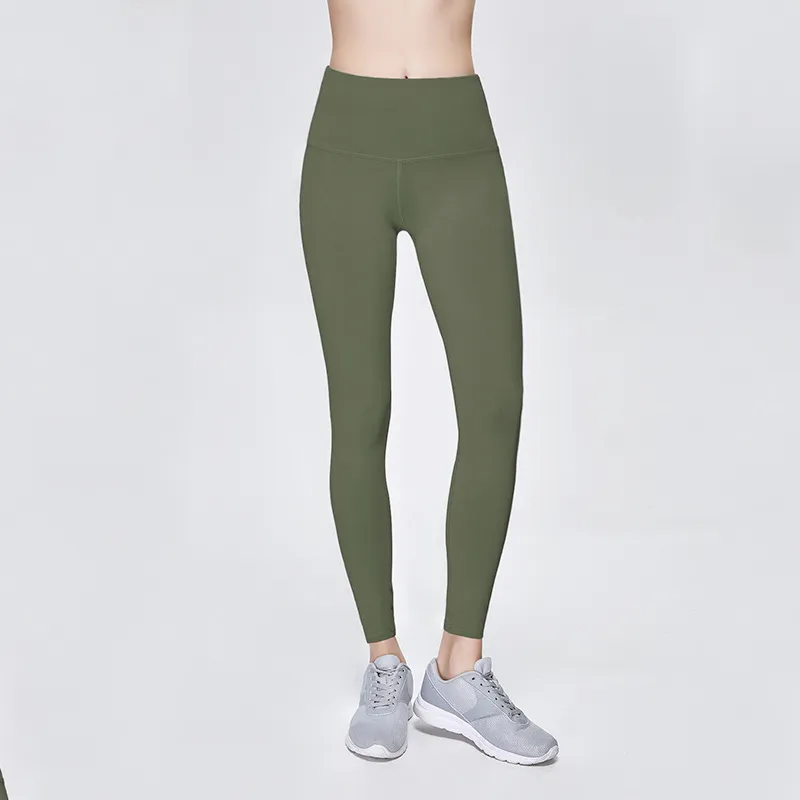 Solid color fitness pants - Army Green