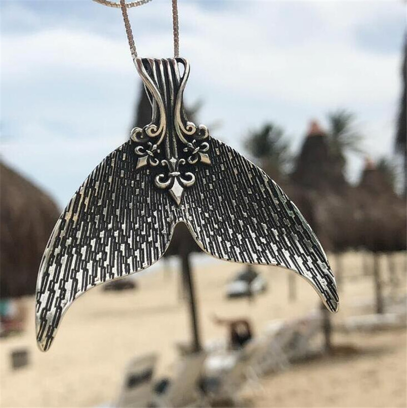 Boho mermaid tail necklace