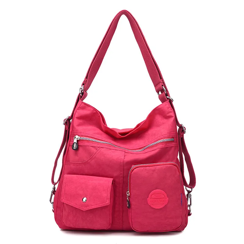 Luxury Handbags Women Bags Designer Waterproof Bylon Cloth Crossbody Bags For Women Large Capacity Lady Shoulder Bag Tote - Rose