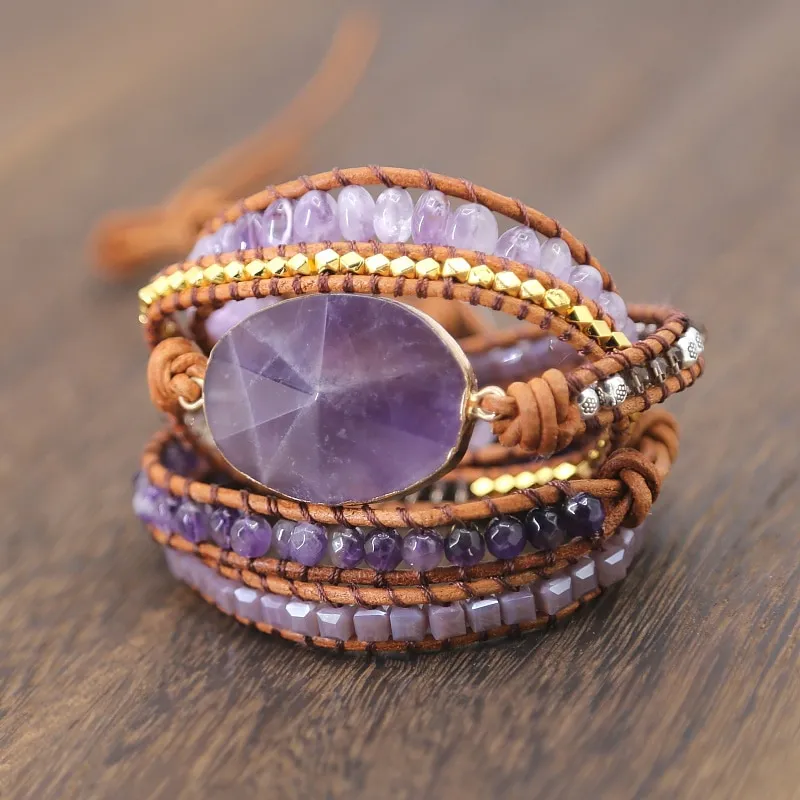 Amethyst Bead Bracelet