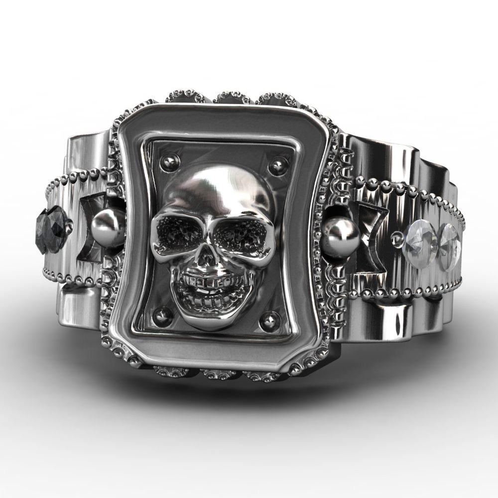 SKULL PUNK STAINLESS STEEL RING