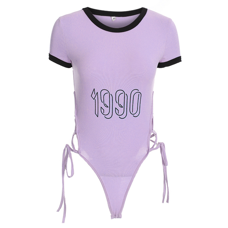 Letter base shaping bodysuit Violet - Shop at LoveMi