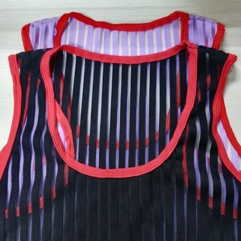 Men's vest mesh transparent vest