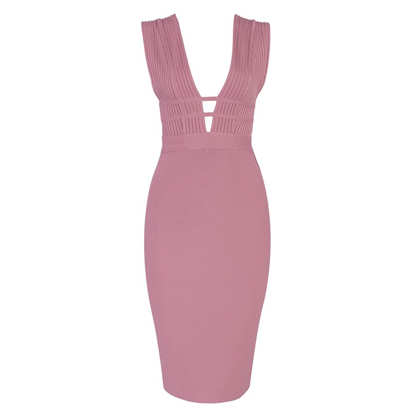 Sleeveless backless sexy bandage dress