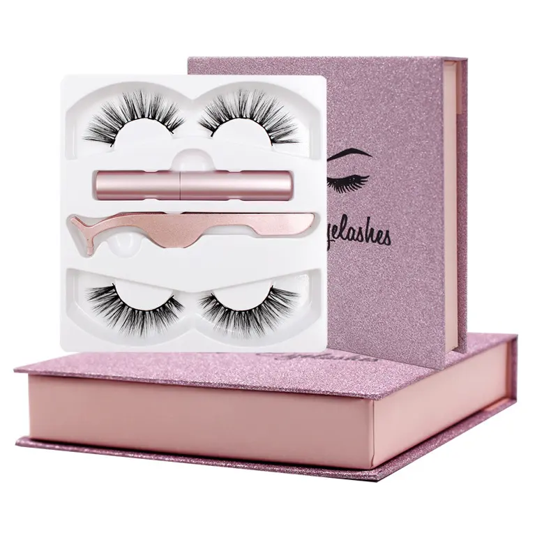 Magnetic Liquid Eyeliner & False Eyelashes & Tweezer Set