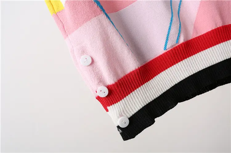 Jacquard Contrast Short Sleeve