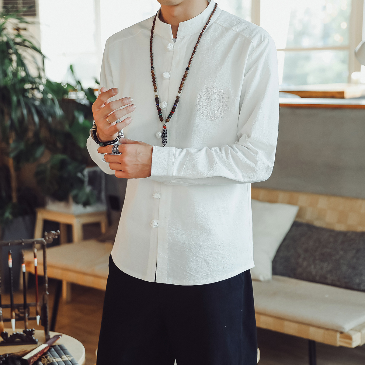 Embroidered Cotton Shirt