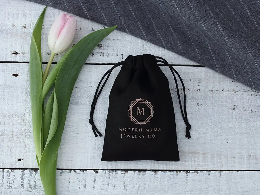 Flannel Jewelry Packaging Drawstring Pocket Mobile Power