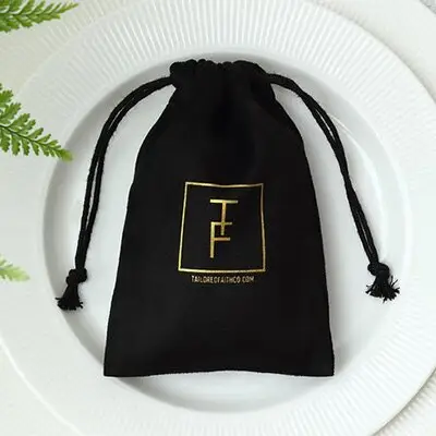 Flannel Jewelry Packaging Drawstring Pocket Mobile Power