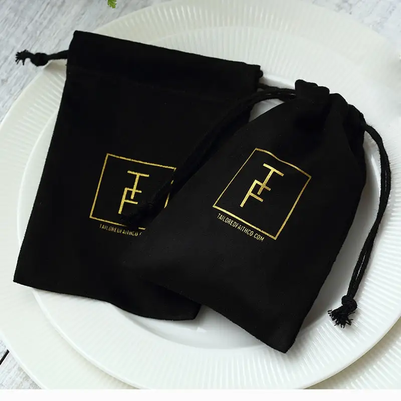 Flannel Jewelry Packaging Drawstring Pocket Mobile Power