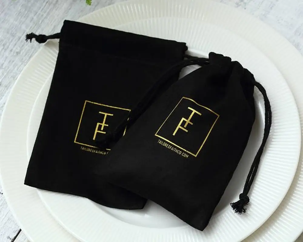 Flannel Jewelry Packaging Drawstring Pocket Mobile Power