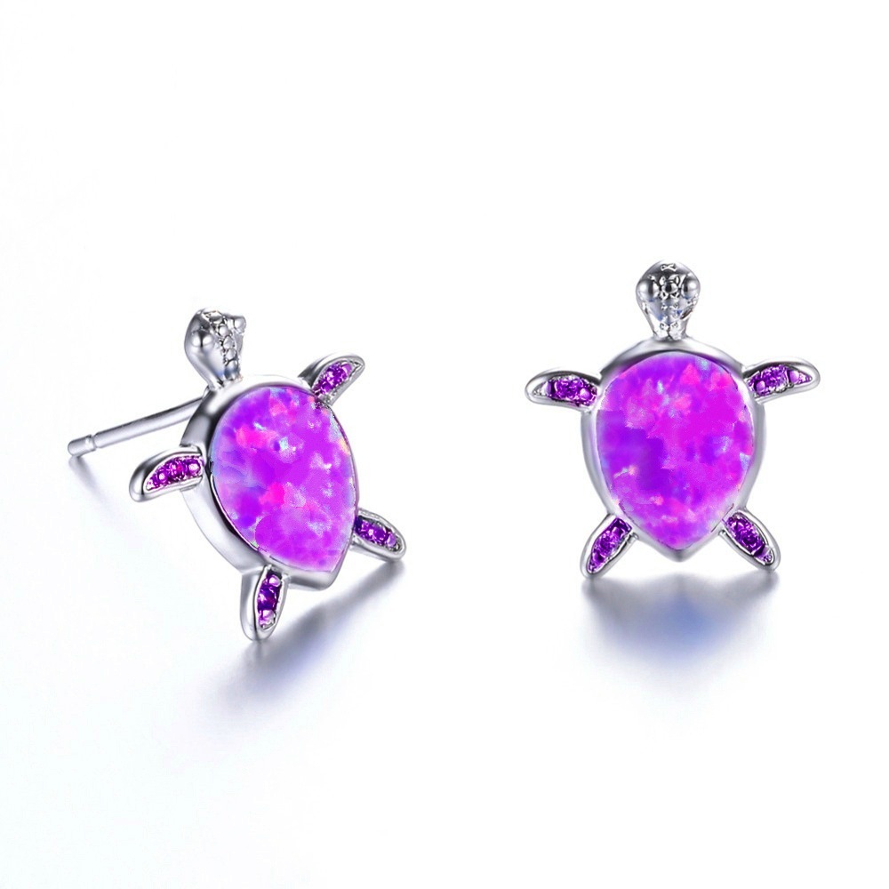 New inlaid aussie earrings love opal woman earrings turtle earrings