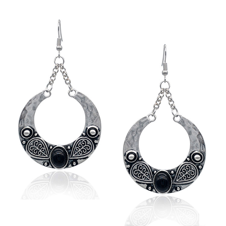 Personalized Turquoise Inlaid Pendant Earrings