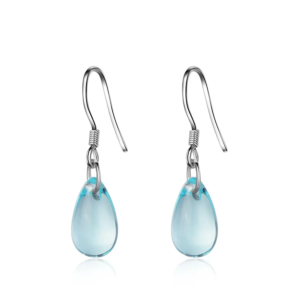 Crystal Drop Earrings Water Drop Shape Korean Style Jewelry
