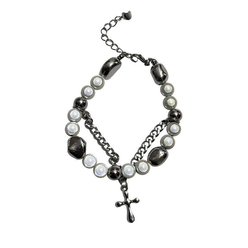 Title 4, Multi Panel Reflective Pearl Bracelet