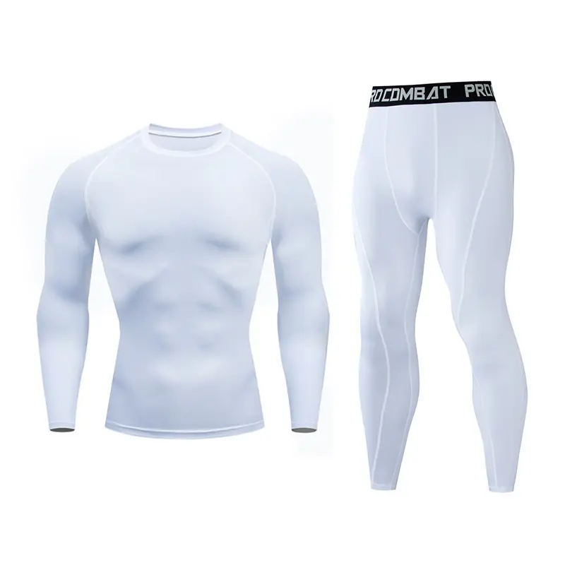 Fitness suit men's gym sports tights long-sleeved
