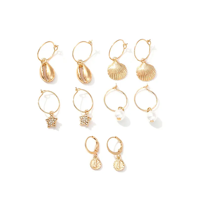 Pearl Starfish Shell Earrings
