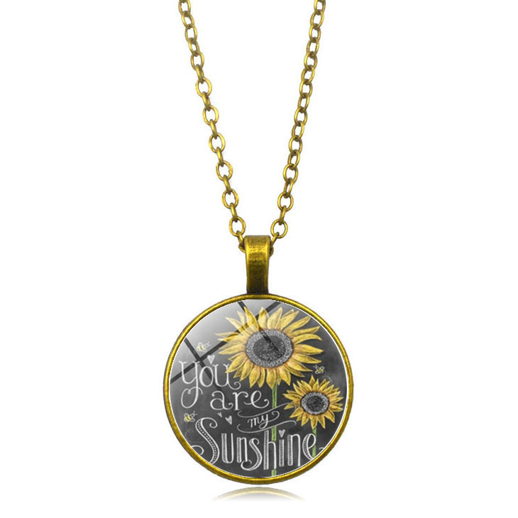 Sunflower Time Gemstone Necklace