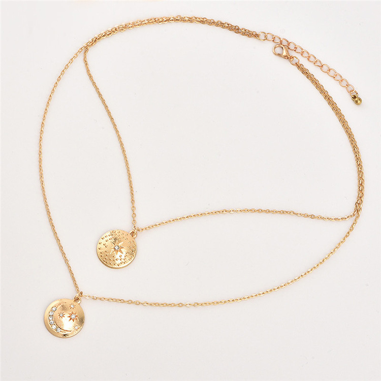 Multilayer Alloy Pendant Necklace