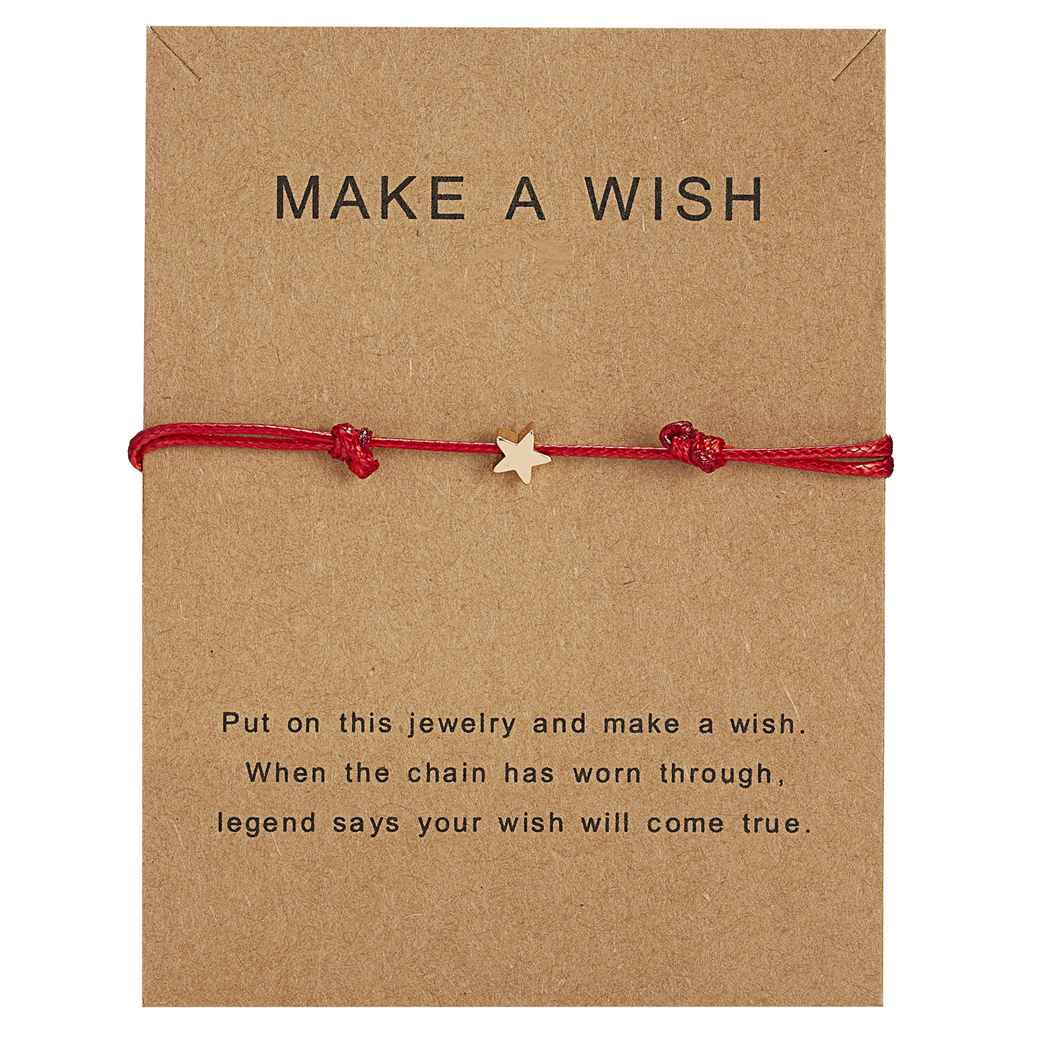 Adjustable Bracelet Paper Card Five Pointed Star Braid