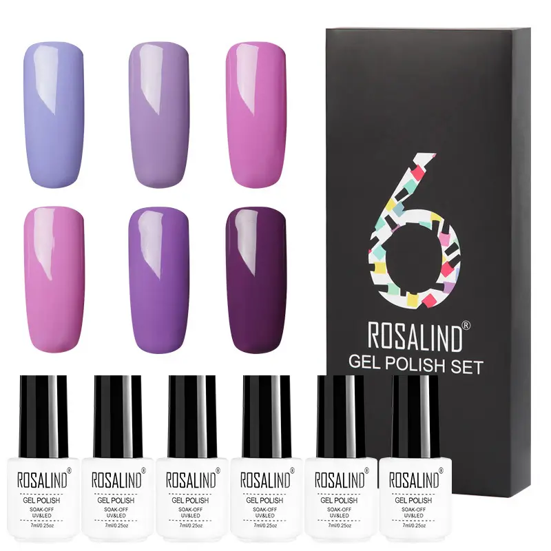 6 Colors Set Solid Color Gel Polish