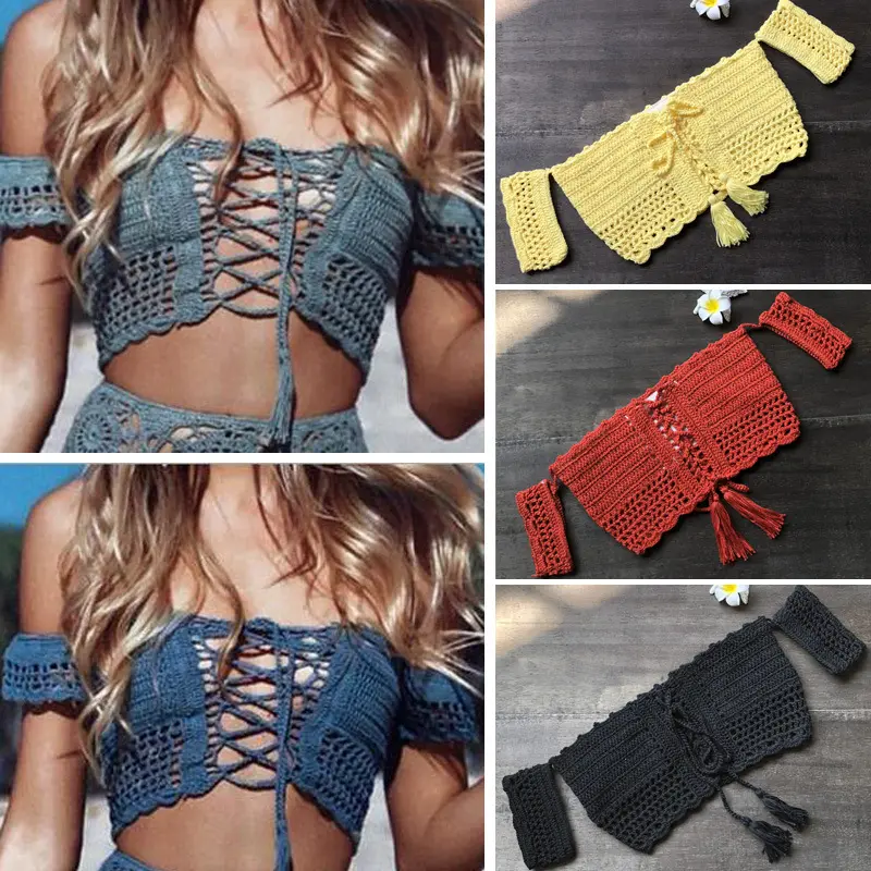 Hand hook hippie bikini wrapped chest Europe