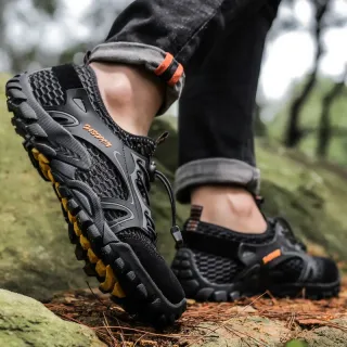 Outdoor hiking shoes, quick dry, non-slip - Black