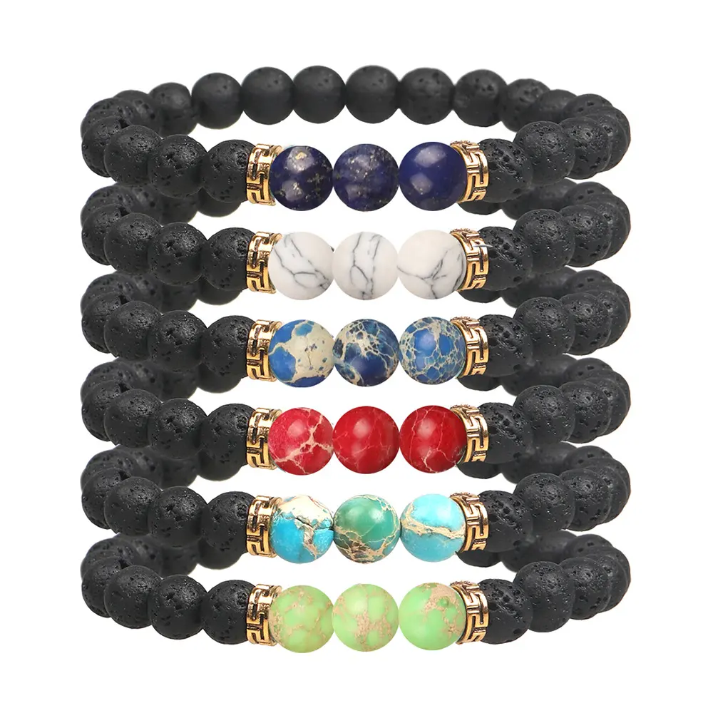 Natural Stone Volcanic Rock Bracelet