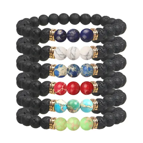 Natural Stone Volcanic Rock Bracelet
